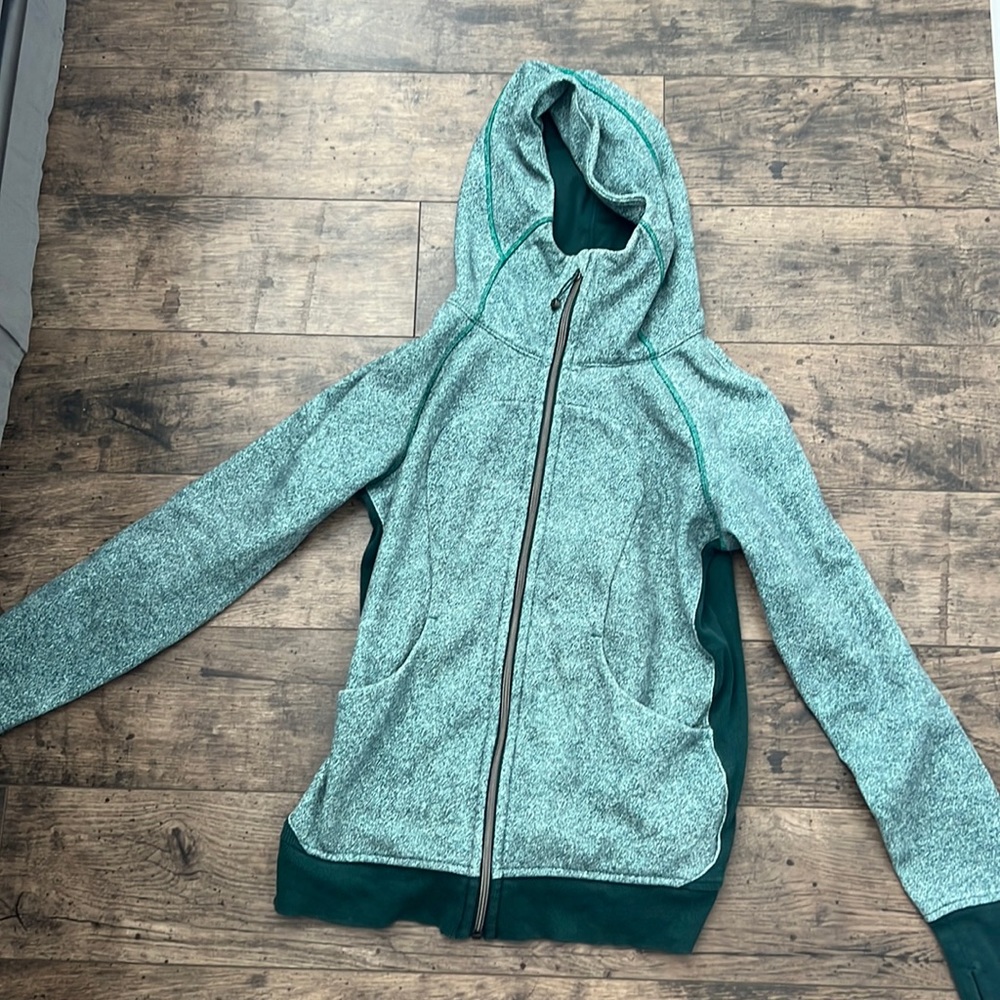 Green zip up hoodie